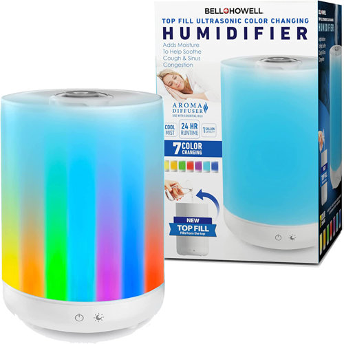 Bell + Howell Topfill Color Changing Humidifier and Aroma Diffuser 1 Gallon Wayfair
